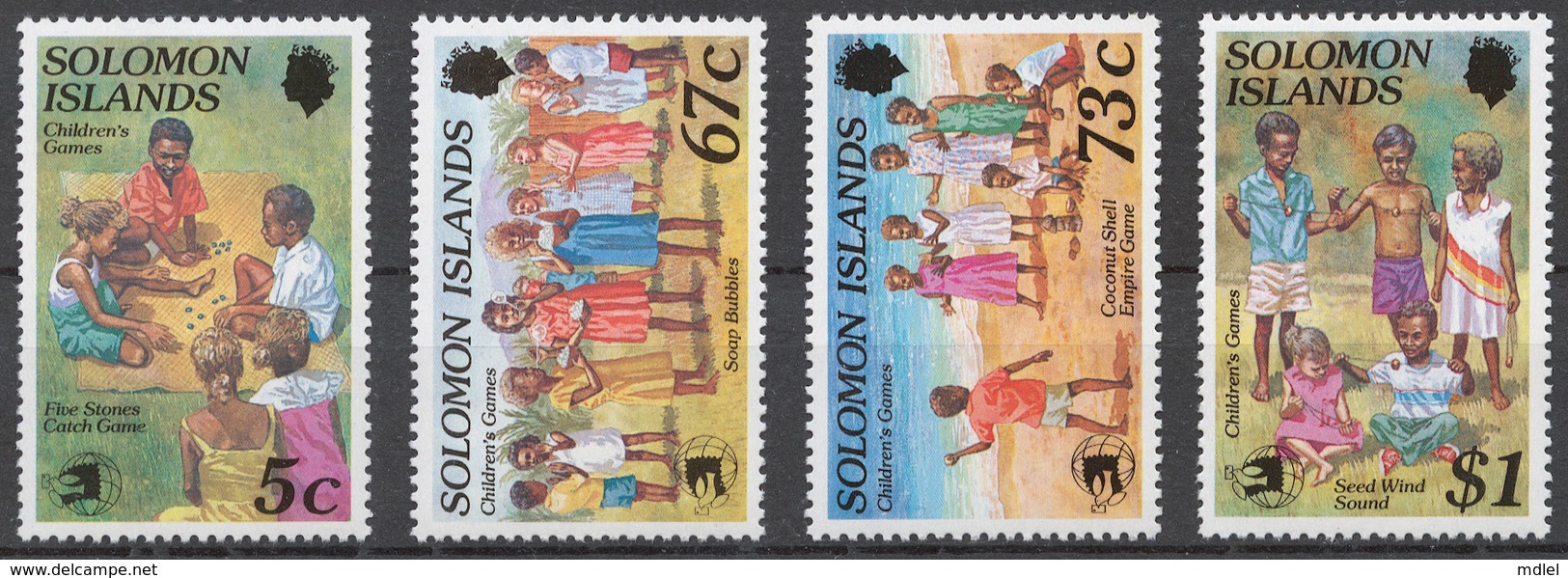 Solomon Islands 1989 Mi# 713-16** CHILDREN'S GAMES - Islas Salomón (1978-...)