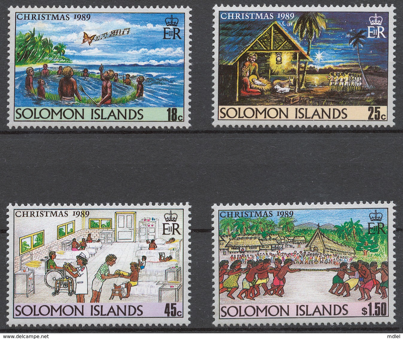 Solomon Islands 1989 Mi# 718-21** CHRISTMAS - Salomon (Iles 1978-...)