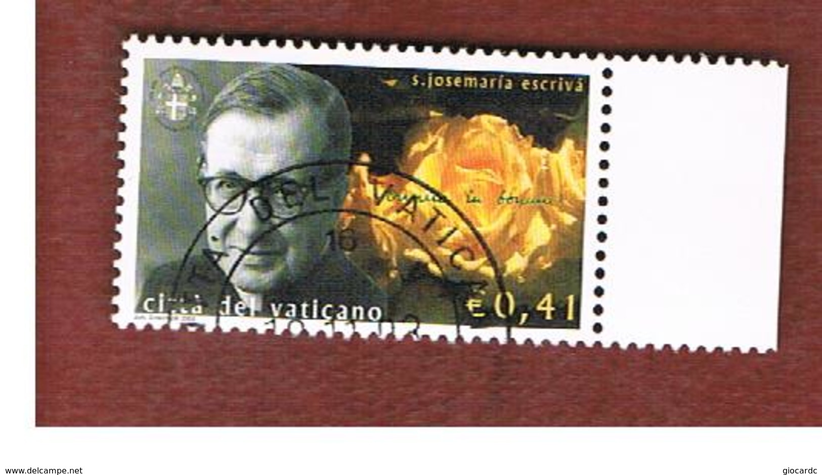 VATICANO - VATICAN - UNIF. 1334  - 2003  SAN J. ESCRIVA', OPUS DEI   -     (USED°) - Usati