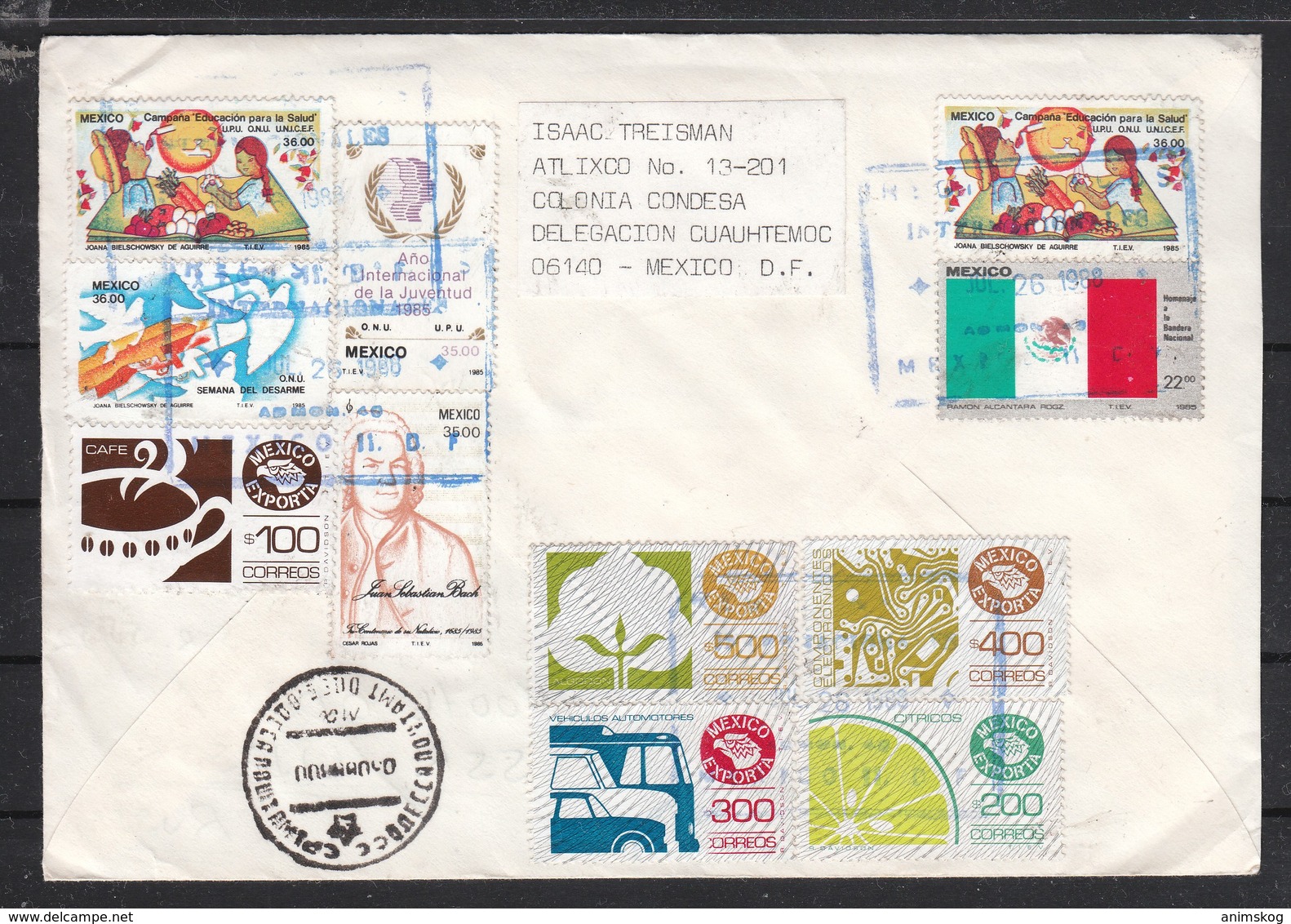 Mexiko, R-Brief, Gebraucht, Kaktus / Mexico, Registered Cover, Used, Cactus - Sukkulenten