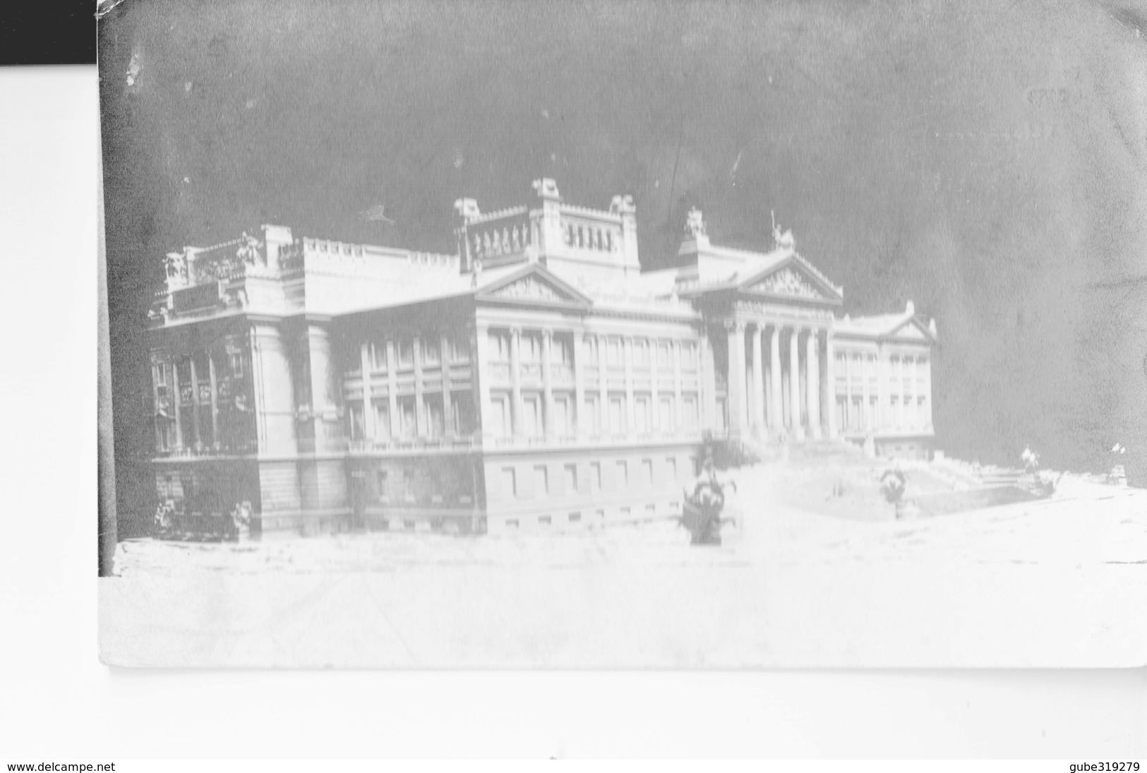 URUGUAY 1923 -VINTAGE  POSTCARD- MONTEVIDEO . PALACIO LEGISLATIVO (EN CONSTRUCCION)NOT SHINING MAILED TO ROME SEP 15,192 - Uruguay