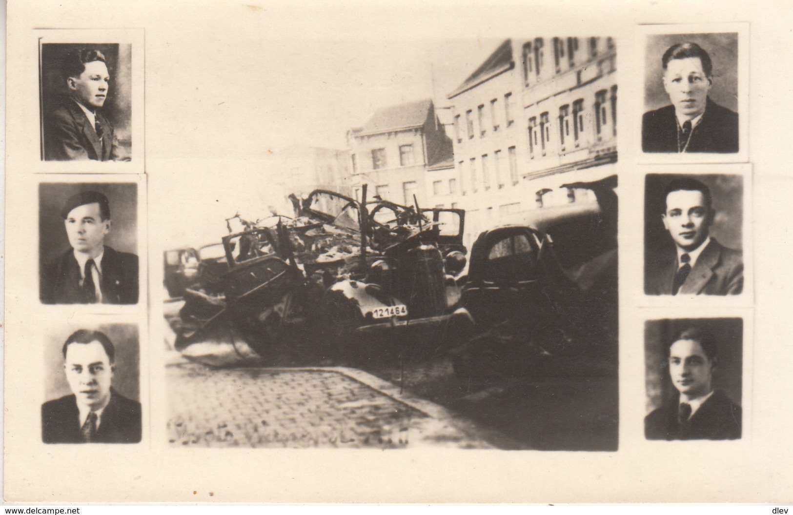 Sabotage Des Autos Allemandes - Place De La Gare à Ath - Format 8.5 X 14 Cm - Historical Documents