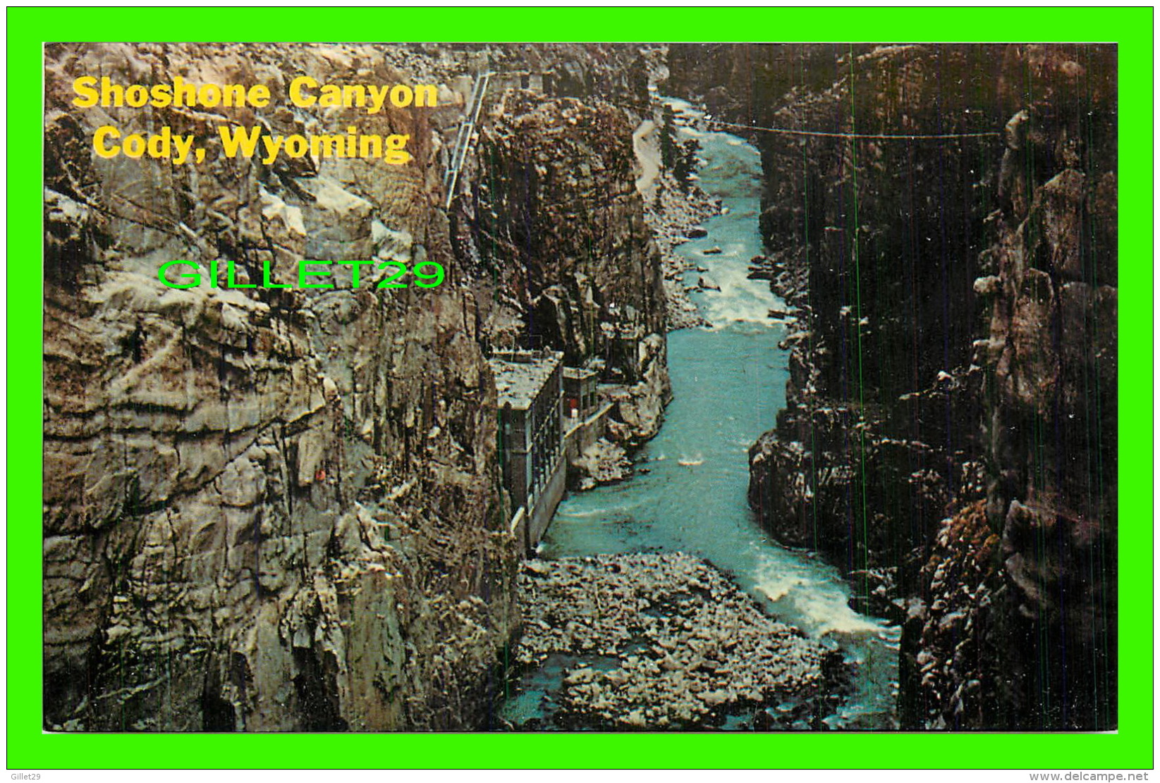 CODY, WY - SHOSHONE CANYON - THE POWER HOUSE BELOW BUFFALO BILL DAM - DAN GRIGG ENTERPRISE CO - - Cody