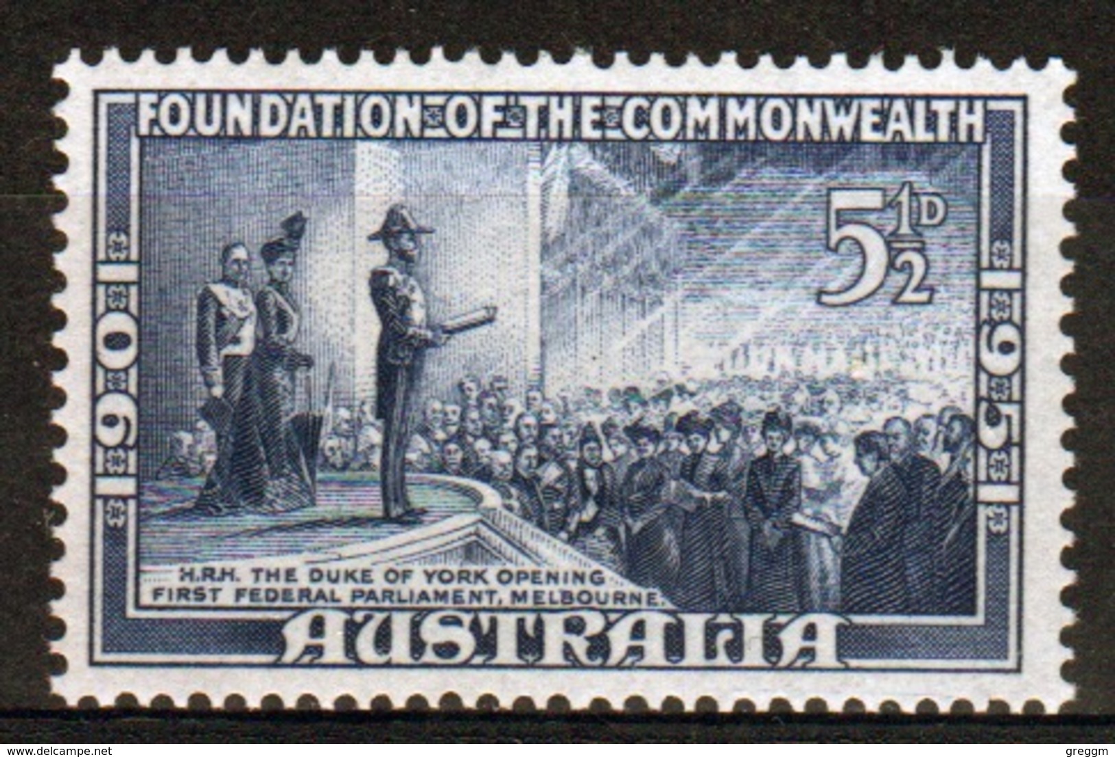 Australia 1951 Single Stamp From The Set To Celebrate 50th Anniversary Of The Commonwealth Of Australia. - Ungebraucht