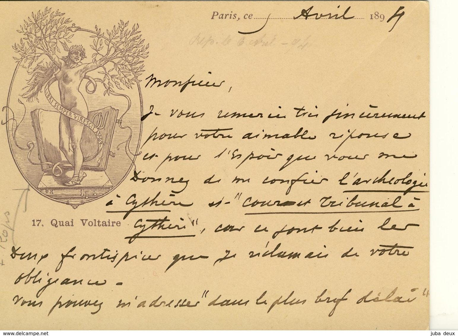 Octave UZANNE , Homme De Lettres , Autographe ... Son Amour Des Femmes Et Des Beaux Livres !  EXCEPTIONNEL , 1894 . - Altri & Non Classificati