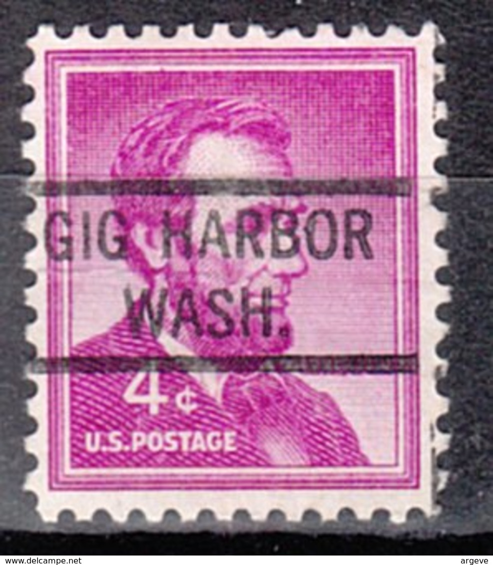 USA Precancel Vorausentwertung Preo, Locals Washington, Gig Harbor 821 - Precancels