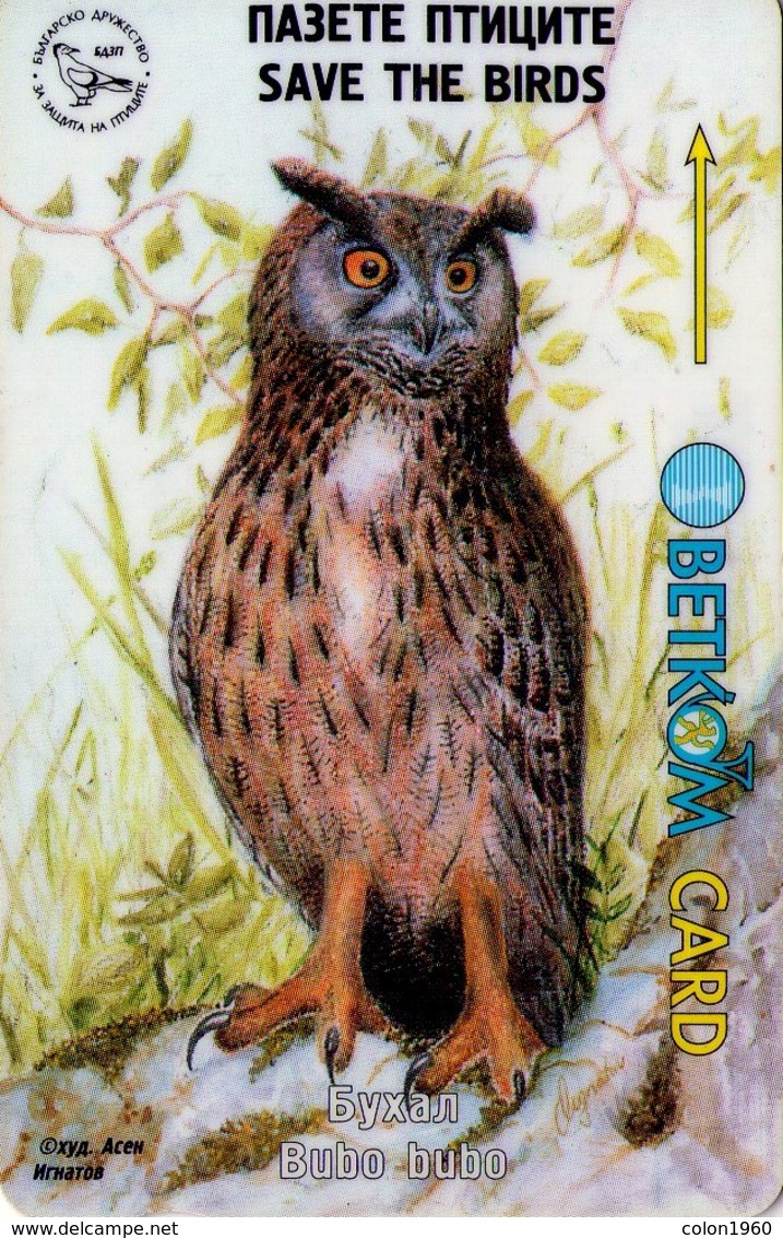 TARJETA TELEFONICA DE BULGARIA (FAUNA), Raptors 2 Of 2 - Bubo Bubo, 48BULG. (020) - Owls