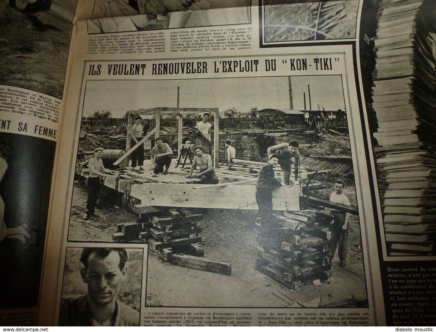 1952 RADAR:Homme contre requin à Beg-Meil;Saïgon;Guerre-Corée;Eva Peron;Coppi,Robic;Enfant enchainé à Camden;Toulouse;et