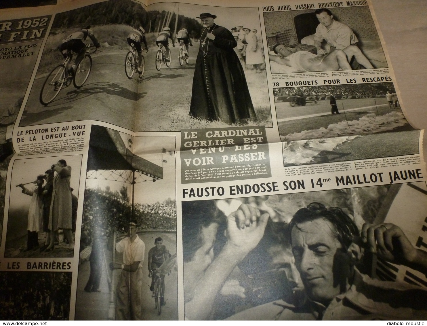 1952 RADAR:Homme contre requin à Beg-Meil;Saïgon;Guerre-Corée;Eva Peron;Coppi,Robic;Enfant enchainé à Camden;Toulouse;et