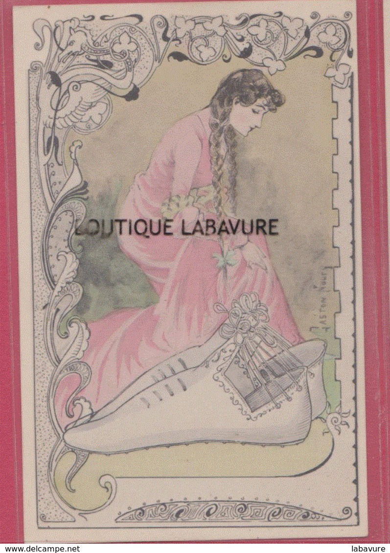 ILLUSTRATEUR Gaston NOURY-----9 CPA--Série Complete Les Chaussures---légérement colorisée--Belles cartes--Précurseur