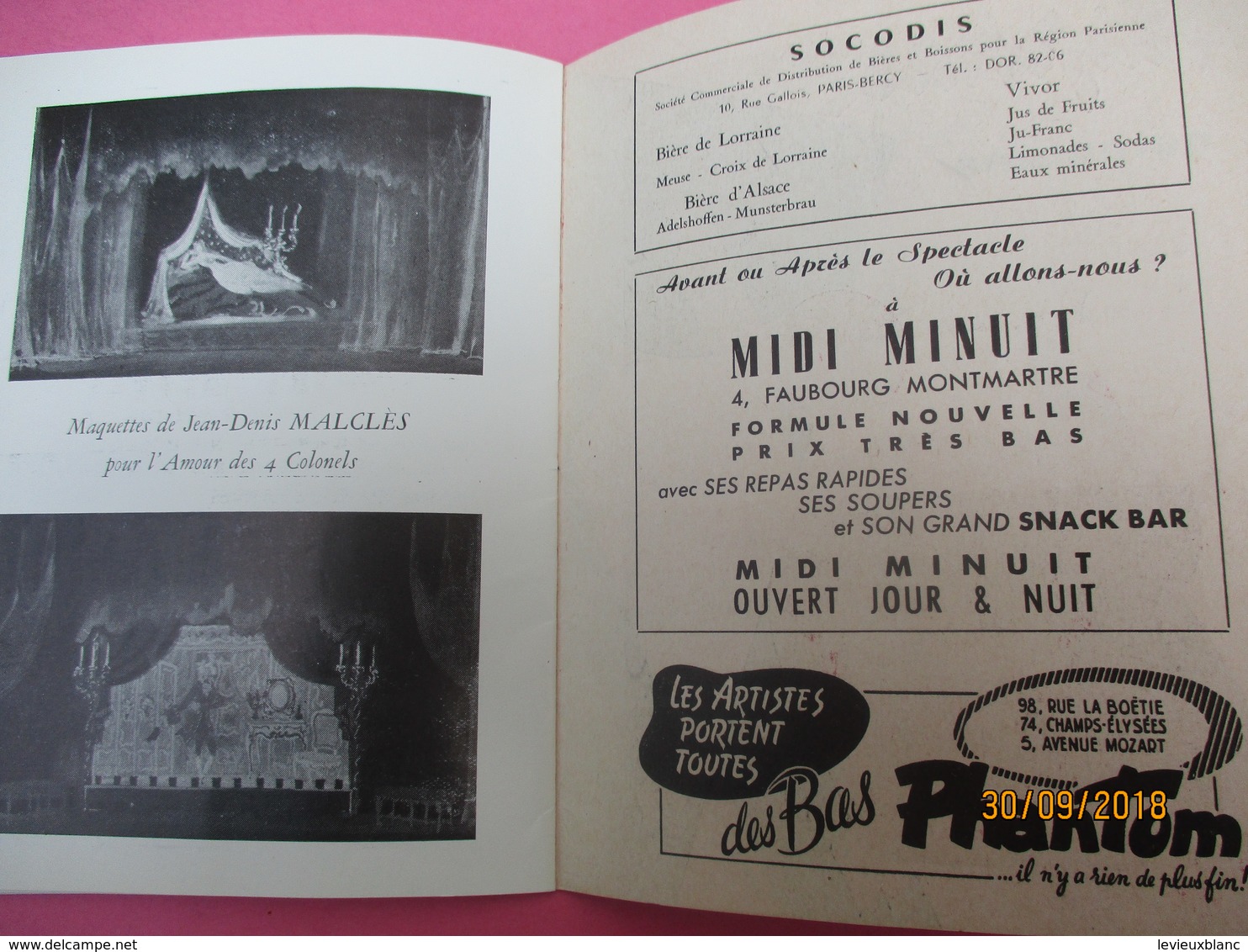 Théatre FONTAINE/ La Compagnie GRENIER-HUSSENOT/ L'amour des 4 Colonels/Peter Ustinov/R Carel/ 1955          PROG207