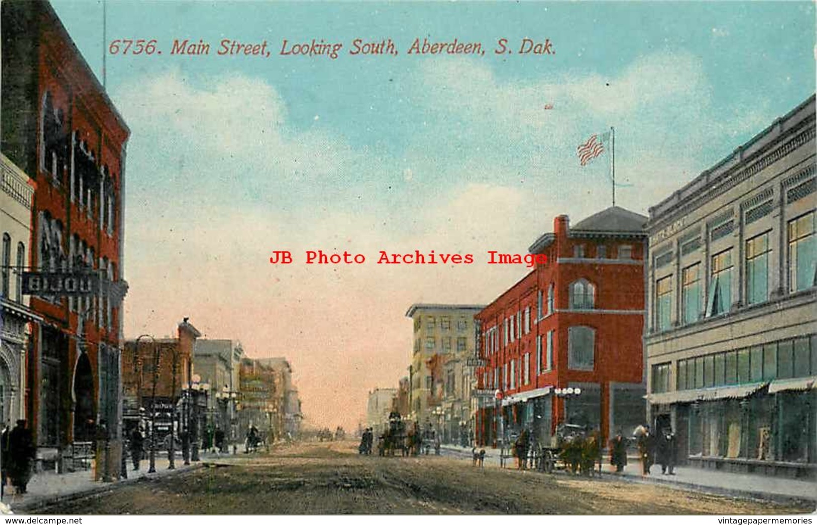 274545-South Dakota, Aberdeen, Main Street, Looking South, No 6756 - Aberdeen