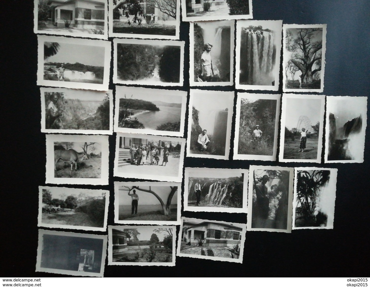 Lot de 80  PHOTOS  DE  PETITS FORMATS MALADE DANS LE JARDIN  TOURNAI HAINAUT BELGIQUE CHUTES D EAU  BUNGALOWS CONGO ?