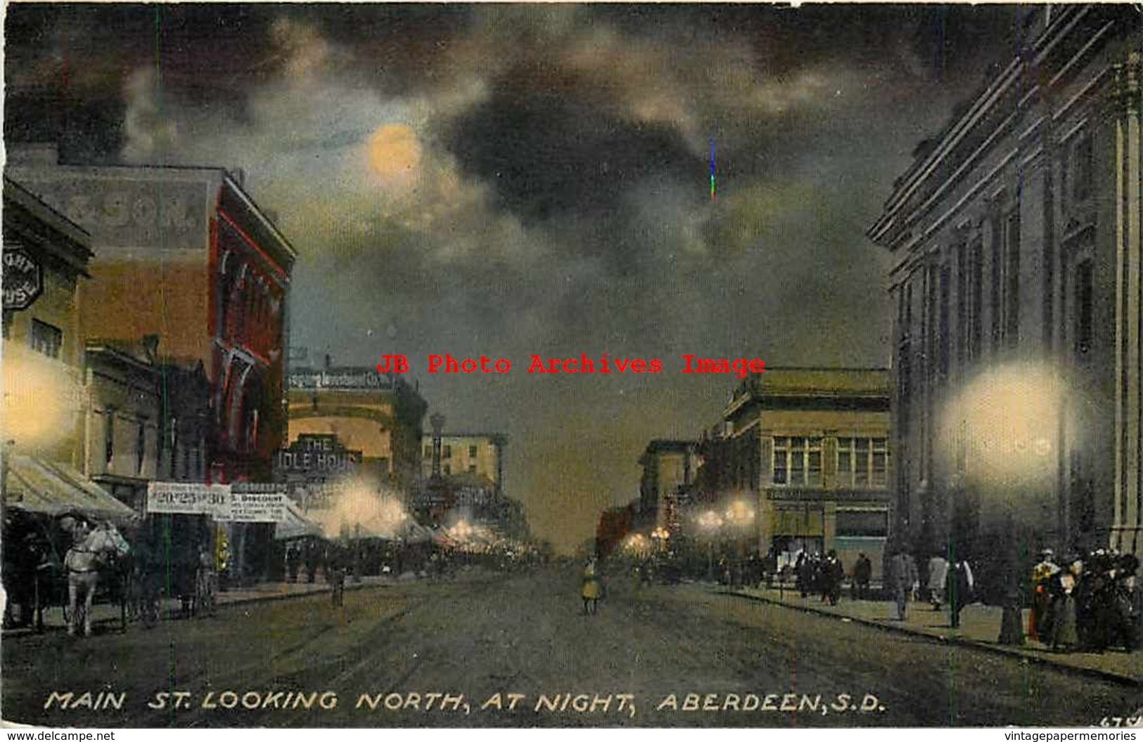 274549-South Dakota, Aberdeen, Main Street, Looking North At Night - Aberdeen