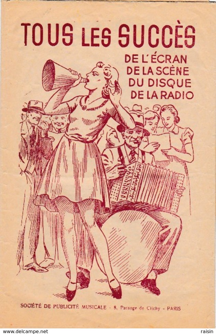 Tous Les Succès Ecran Scène Disque Radio 37 Chansons Méditerranée,Facteur De Santa-Cruz,Alors...raconte,Bambino,Domani.. - Autres & Non Classés