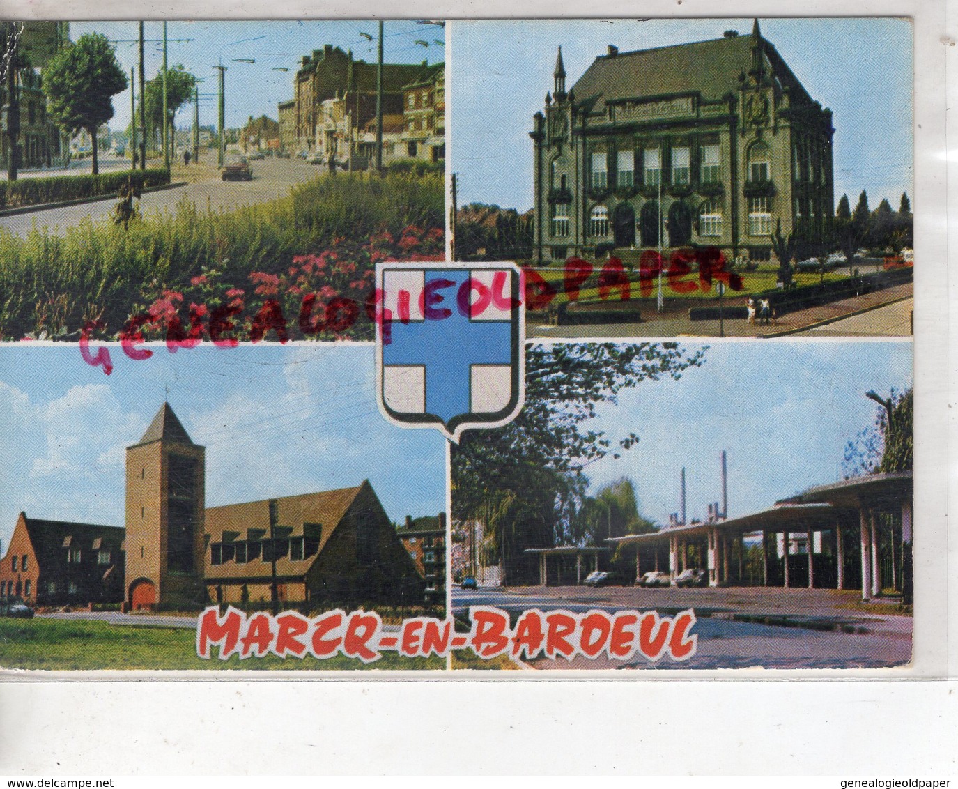 59 - MARCQ EN BAROEUL - LE CROISE LAROCHE- HOTEL DE VILLE-EGLISE SAINT PAUL-HIPPODROME DES FLANDRES -1969 - Marcq En Baroeul