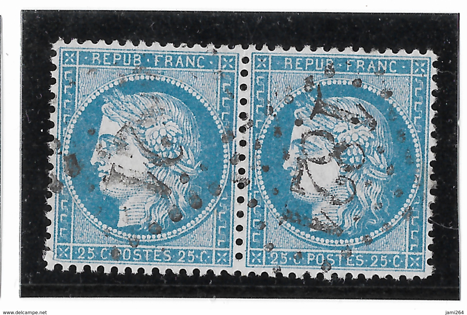 TIMBRES N° 60/1 ;  PAIRE  63/64  B2 , BIEN CENTRÉS  TTB - 1871-1875 Cérès