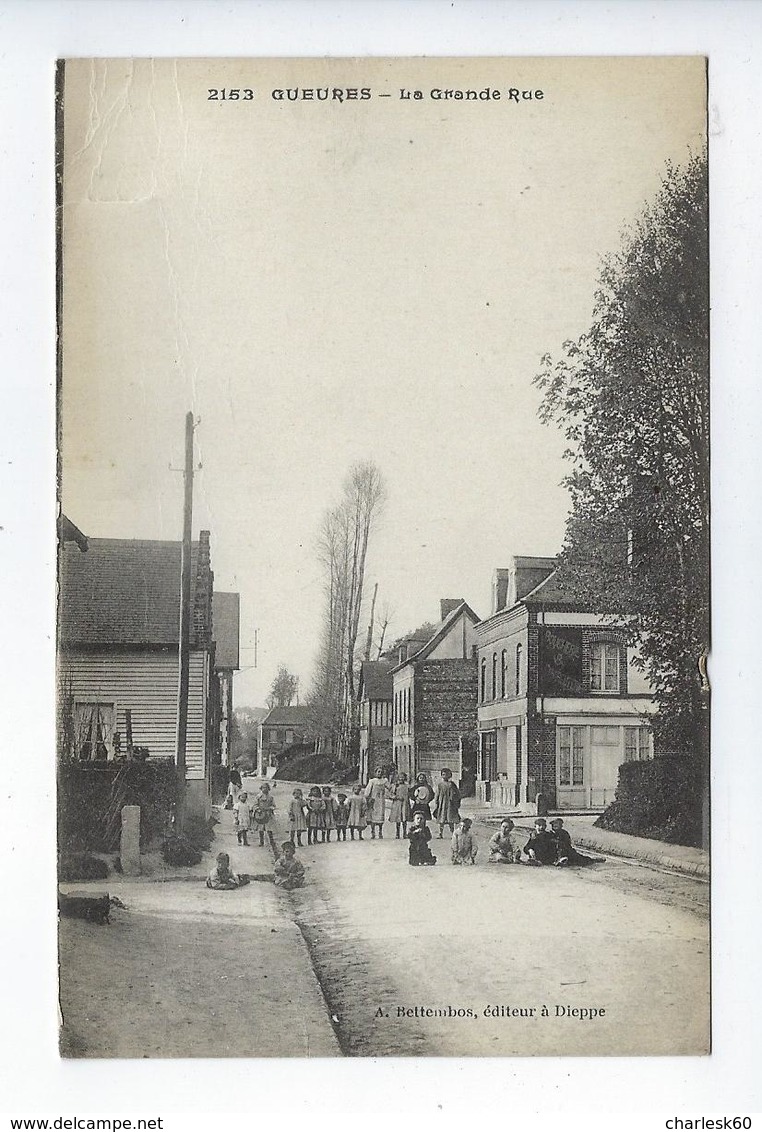 CPA - 76 - Luneray - Offranville - Animée - Gueures - La Grande Rue - 2153 - Grande Rue - Offranville