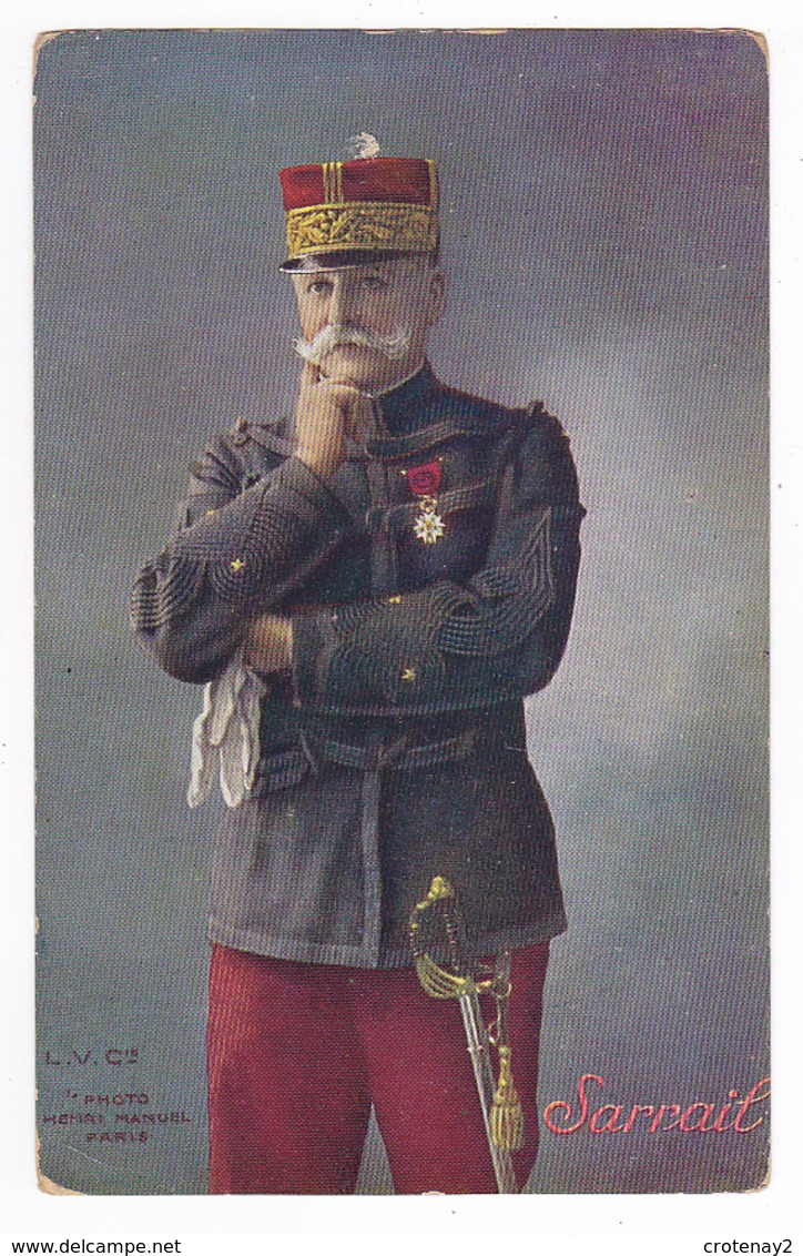 Maurice Paul Emmanuel SARRAIL Militaire Né à Carcassonne Ecole St Cyr 1ère Guerre Mondiale VOIR DOS Phot Manuel Paris - Personnages