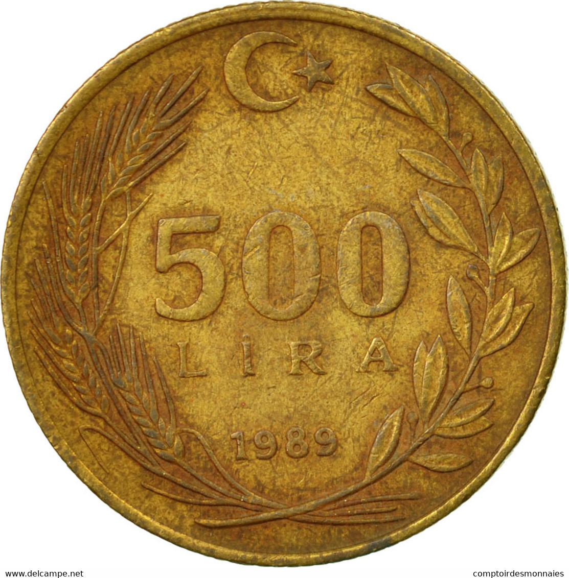 Monnaie, Turquie, 500 Lira, 1989, TB+, Aluminum-Bronze, KM:989 - Turquie