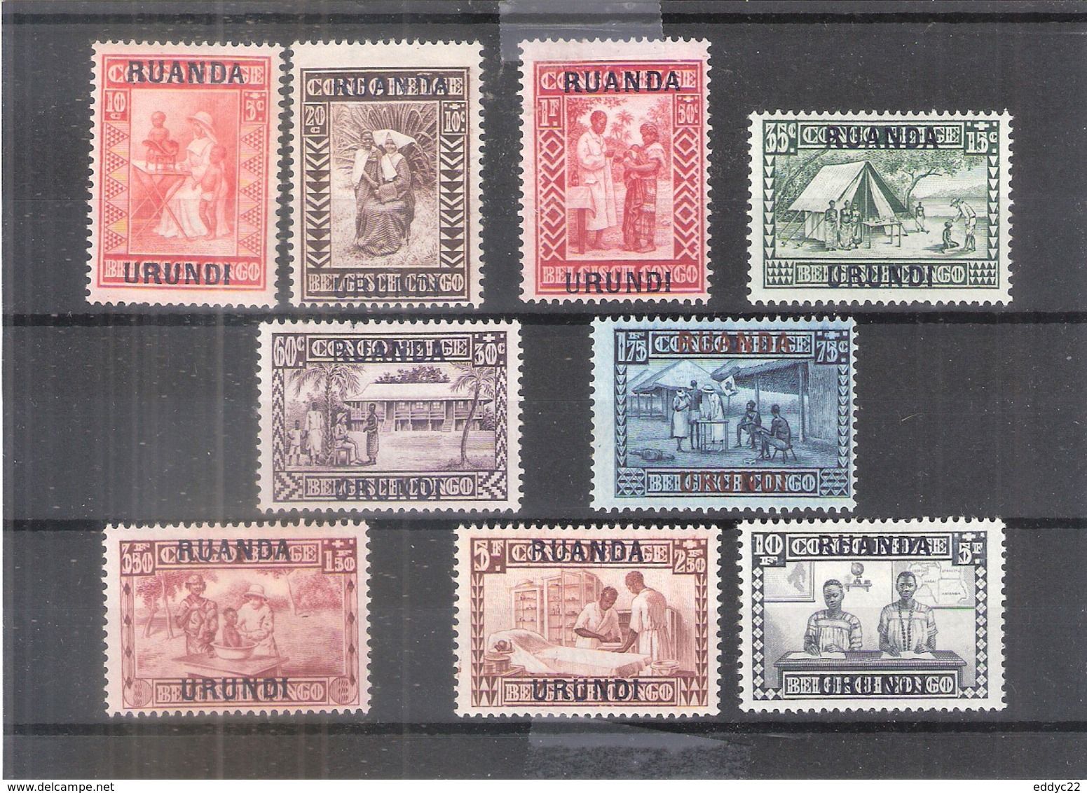 Ruanda-Urundi - COB 81/89 - Série Complète - X/MH - Cote:70.00 (à Voir) - Neufs