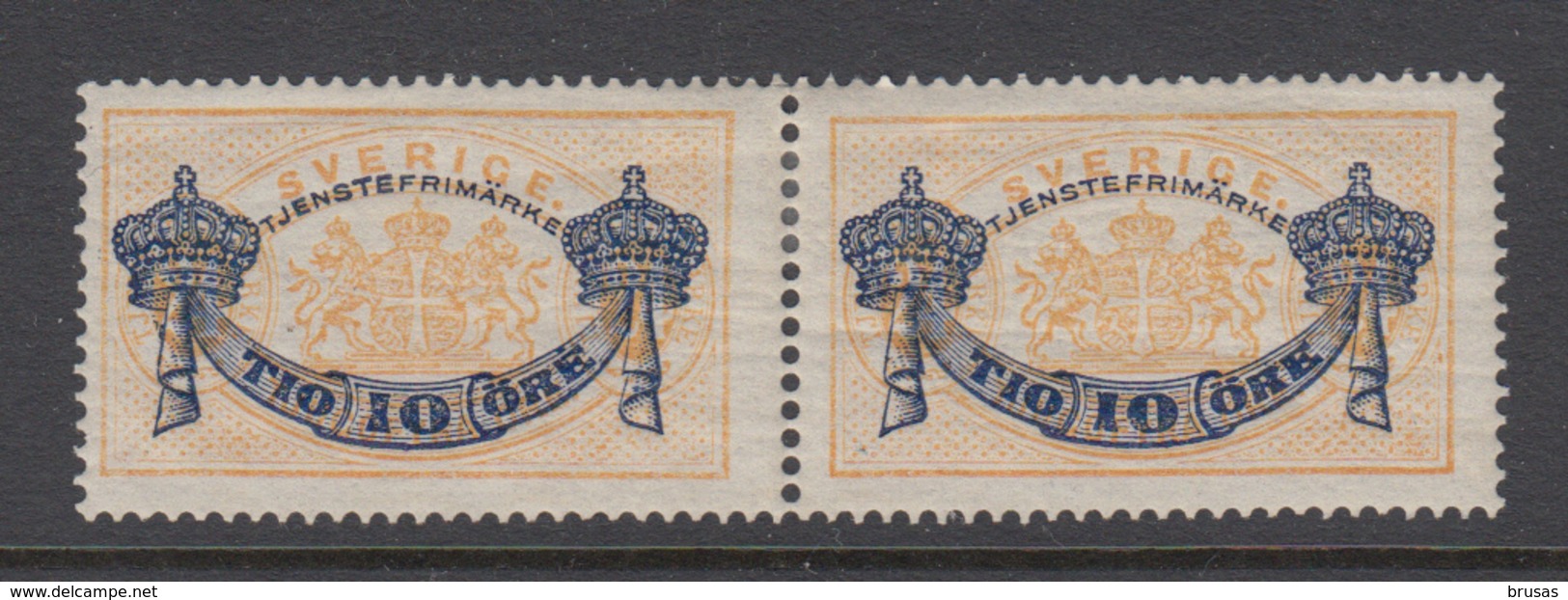 Sweden 1889 Official - Michel 12 Mint Hinged * In Pair - Service