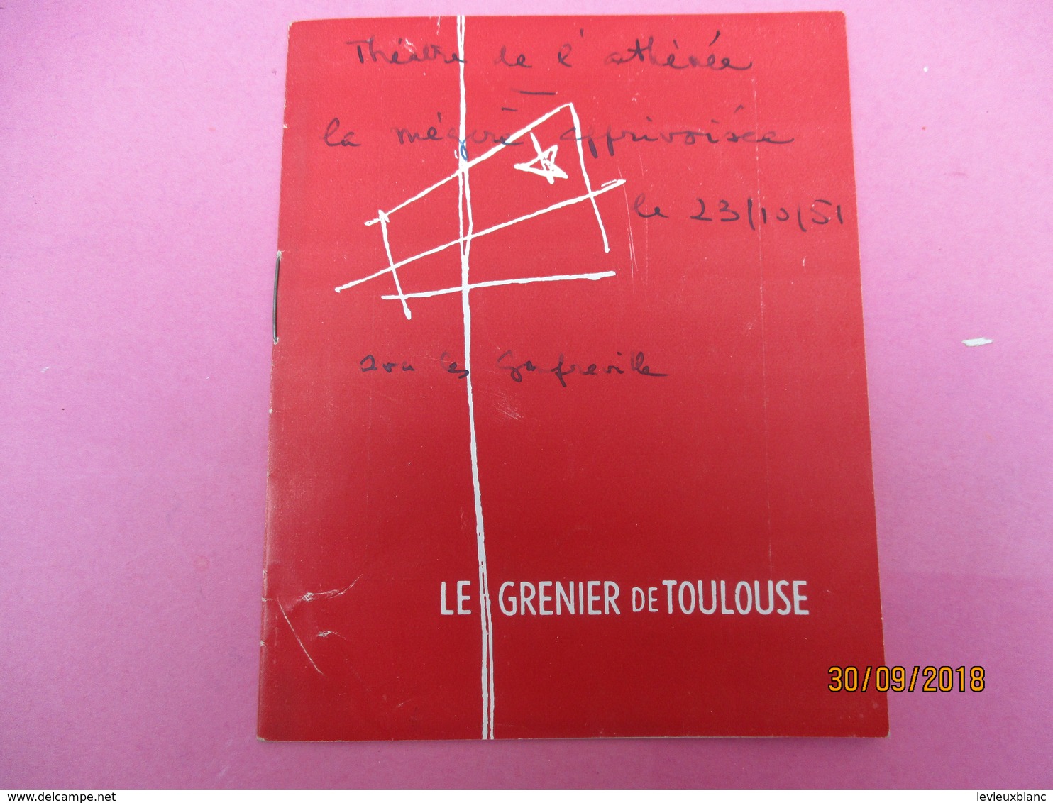 Théatre Le Grenier De TOULOUSE/Compagnie/ La Mégére Apprivoisée/William Shakespeare/1951    PROG210 - Programmes