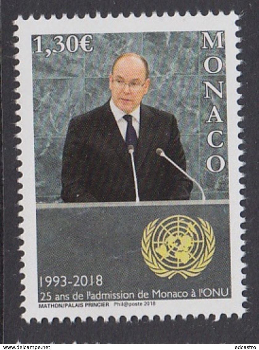 1.- MONACO 2018 25th Anniversary Of Monaco's Membership To The United Nations - UNO