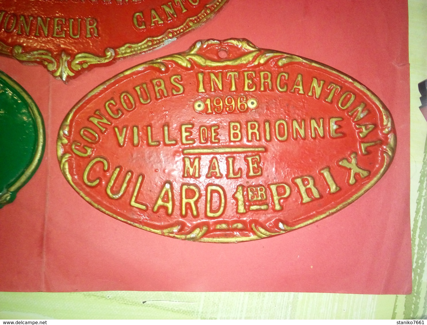 TROIS PLAQUE De CONCOURS De BESTIAUX VILLE BRIONNE, NOTRE DAME DE GRAVENCHON Et LILLEBONNE - Ferronnerie