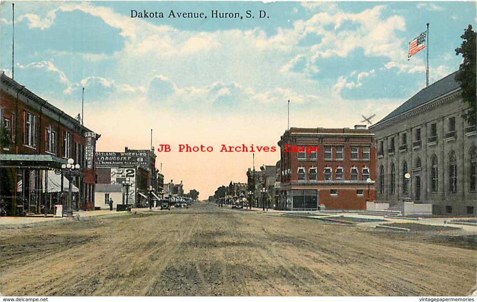 274551-South Dakota, Huron, Dakota Avenue, Business Section, 1915 PM, Bloom Bros No 965 - Autres & Non Classés