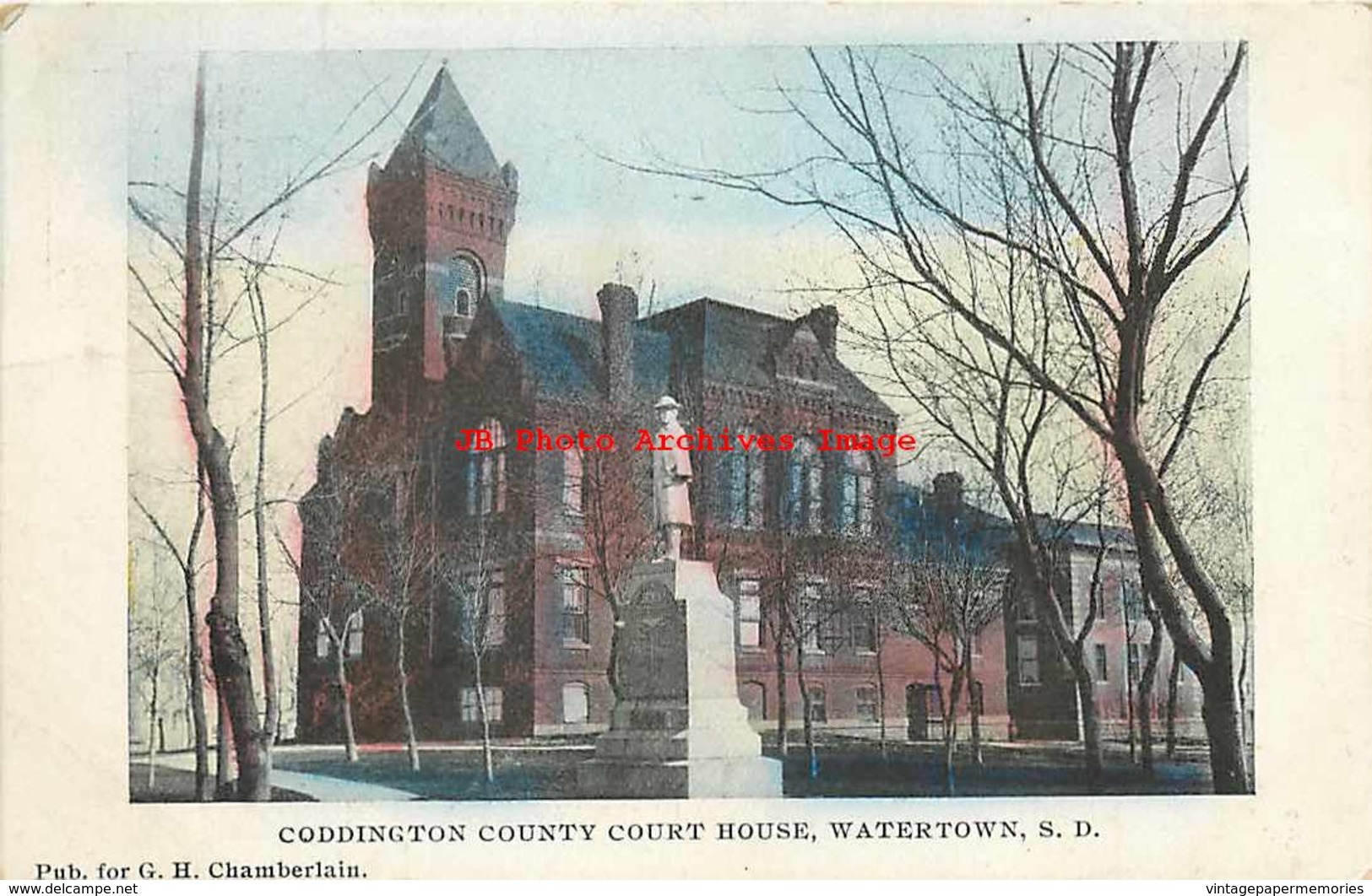 274569-South Dakota, Watertown, Coddington County Court House, GH Chamberlain By St Paul Souvenir Company - Watertown
