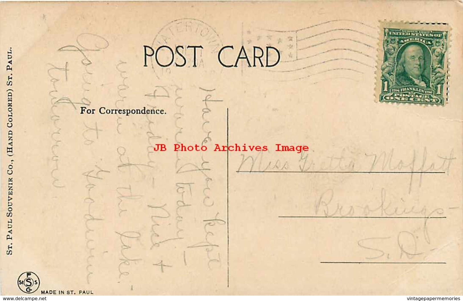 274569-South Dakota, Watertown, Coddington County Court House, GH Chamberlain By St Paul Souvenir Company - Watertown