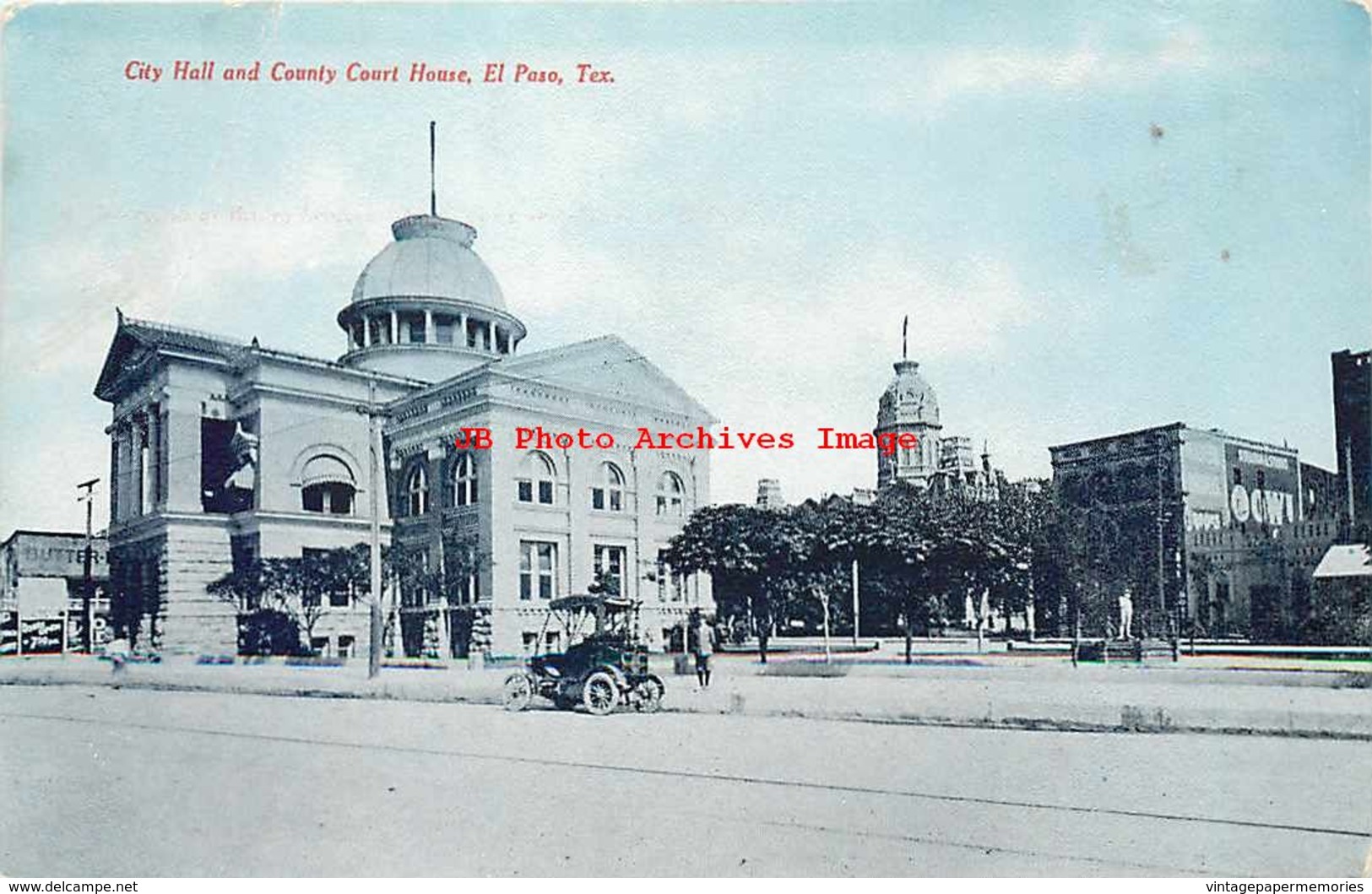 274589-Texas, El Paso, Court House, City Hall, 1908 PM, Henry S Beach - El Paso