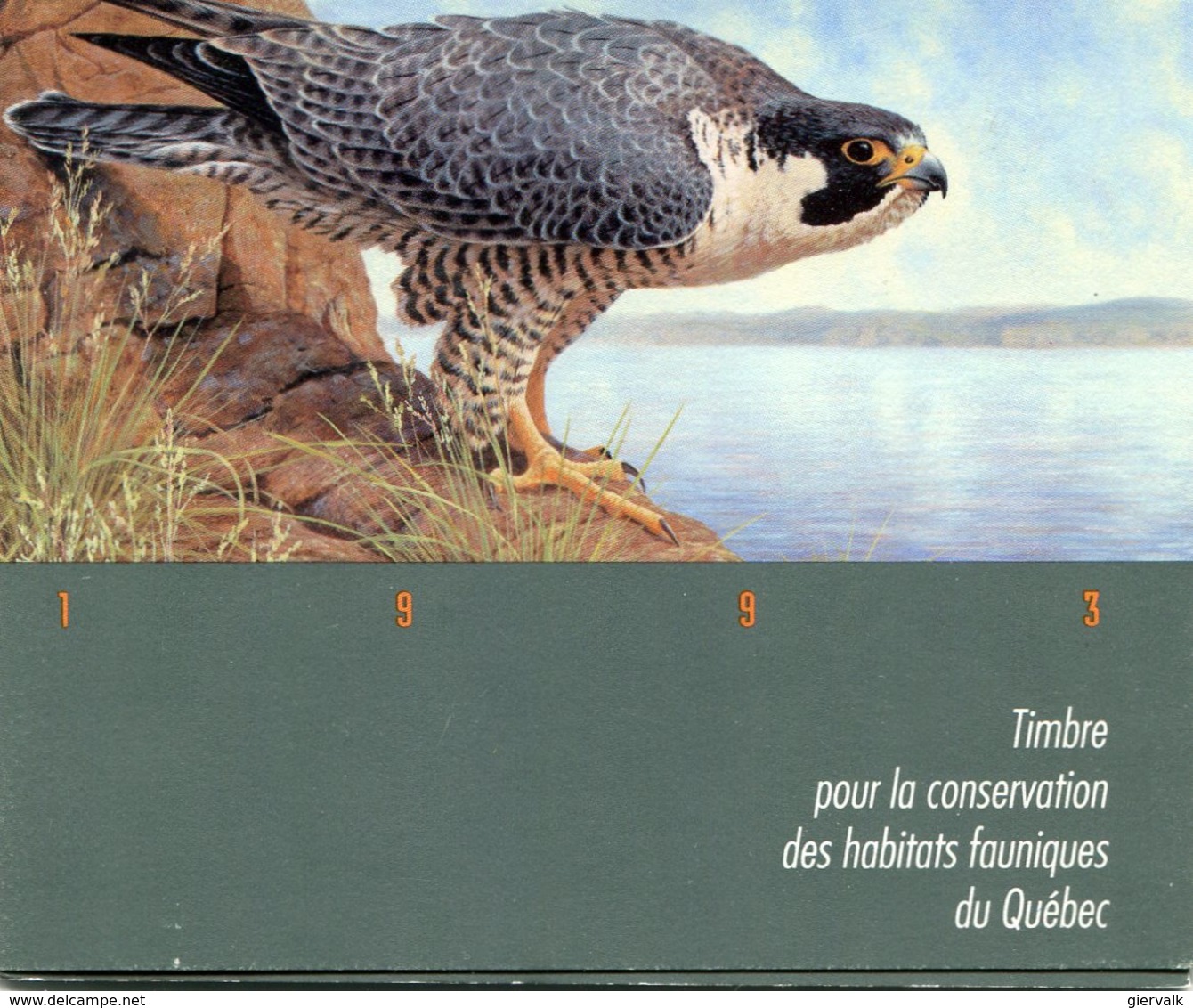 CANADA 1993 BOOKLET BIRD Sheet PEREGRINE MNH. - Arends & Roofvogels