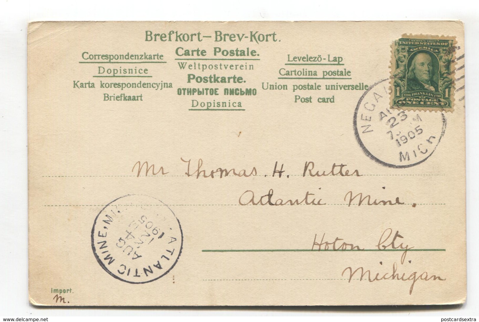 Wexio, Växjö, Sweden - Domkyrkan - Postcard Sent Within USA In 1905 - Sweden