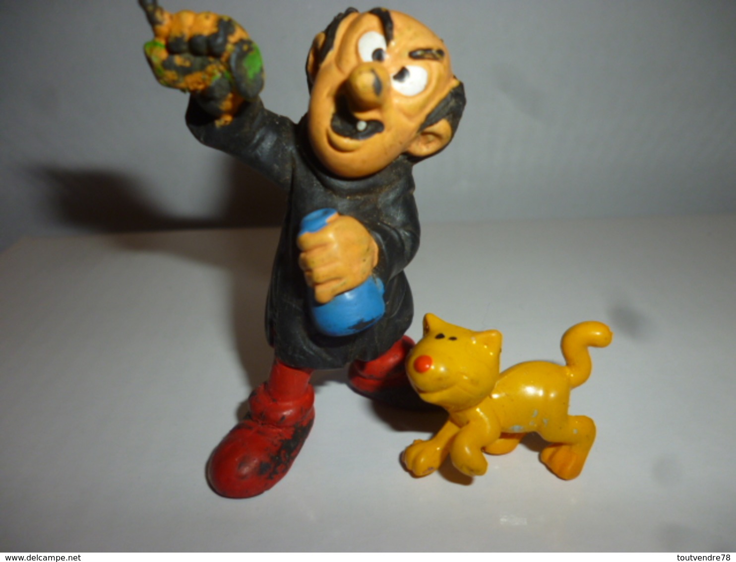 DG038 - Figurine Gargamel Avec Son Chat / Peyo / 1992 - Smurfs