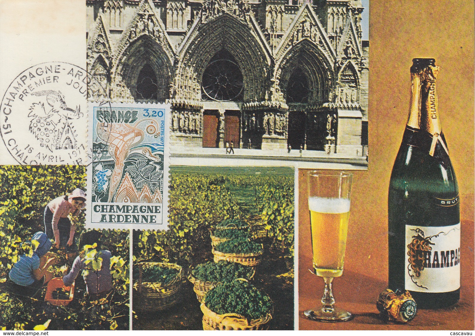 Carte  Maximum  1er  Jour   FRANCE     Région  :   CHAMPAGNE  ARDENNES     CHALONS  SUR  MARNE    1977 - 1970-1979