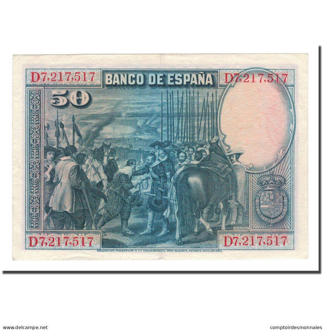 Billet, Espagne, 50 Pesetas, 1928, 1928-08-15, KM:75b, TTB+ - 50 Peseten