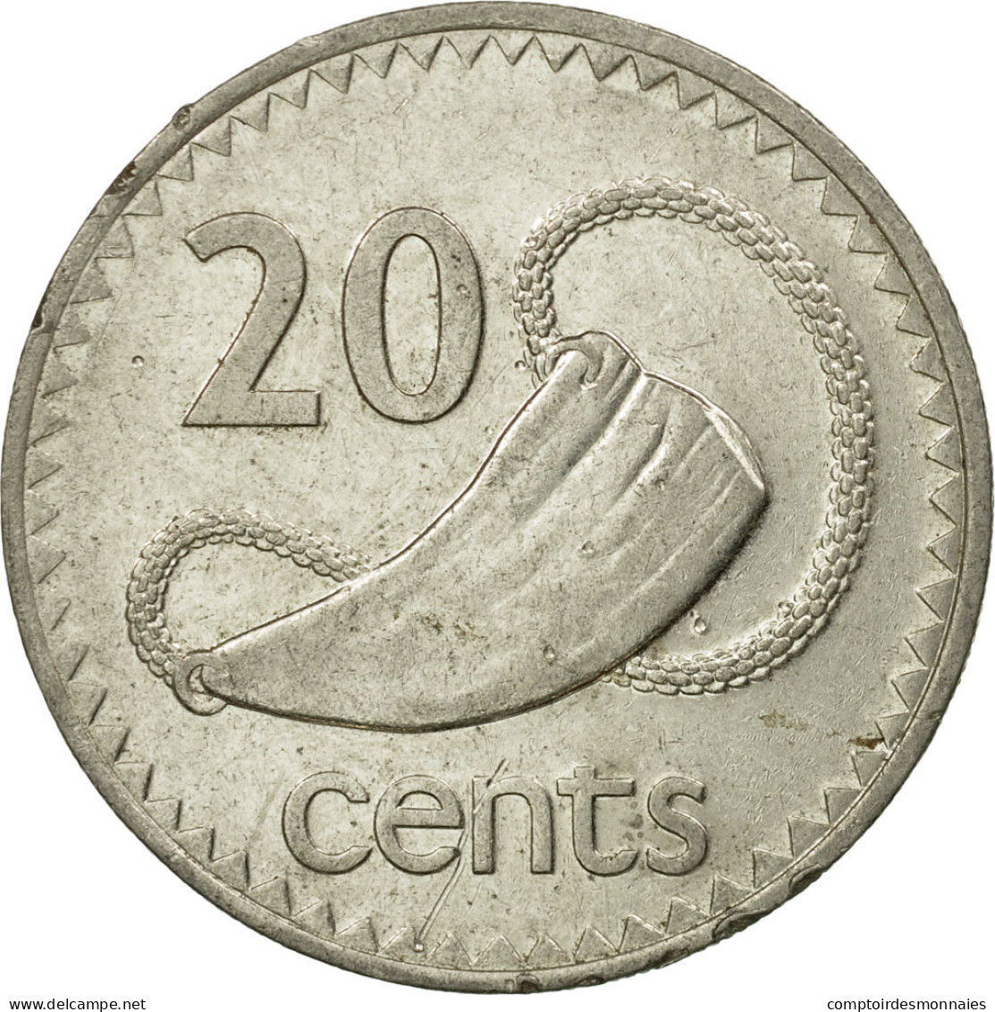 Monnaie, Fiji, Elizabeth II, 20 Cents, 1990, TTB, Nickel Plated Steel, KM:53a - Fidschi