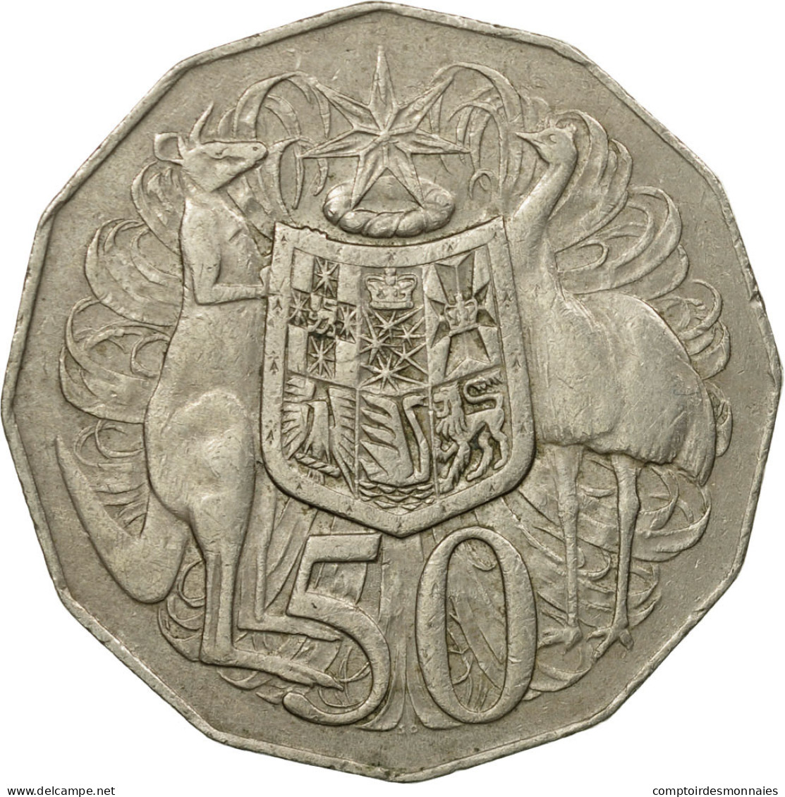 Monnaie, Australie, Elizabeth II, 50 Cents, 1971, TTB, Copper-nickel, KM:68 - 50 Cents
