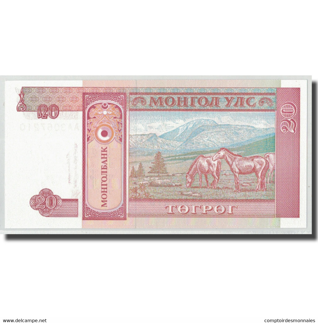 Billet, Mongolie, 20 Tugrik, KM:55, NEUF - Mongolie