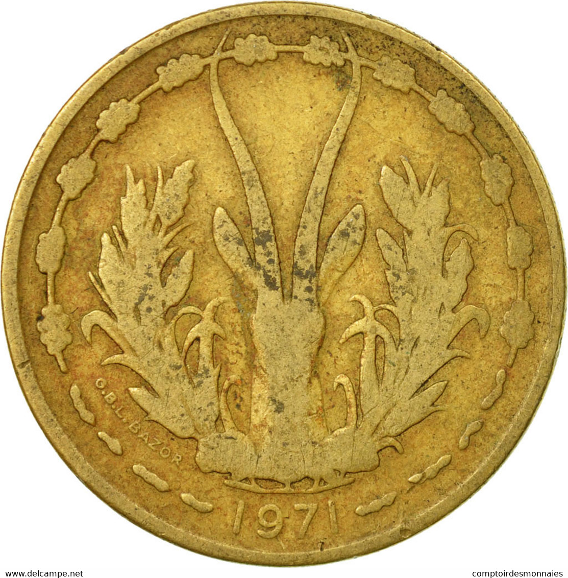 Monnaie, West African States, 25 Francs, 1971, Paris, TB, Aluminum-Bronze, KM:5 - Côte-d'Ivoire