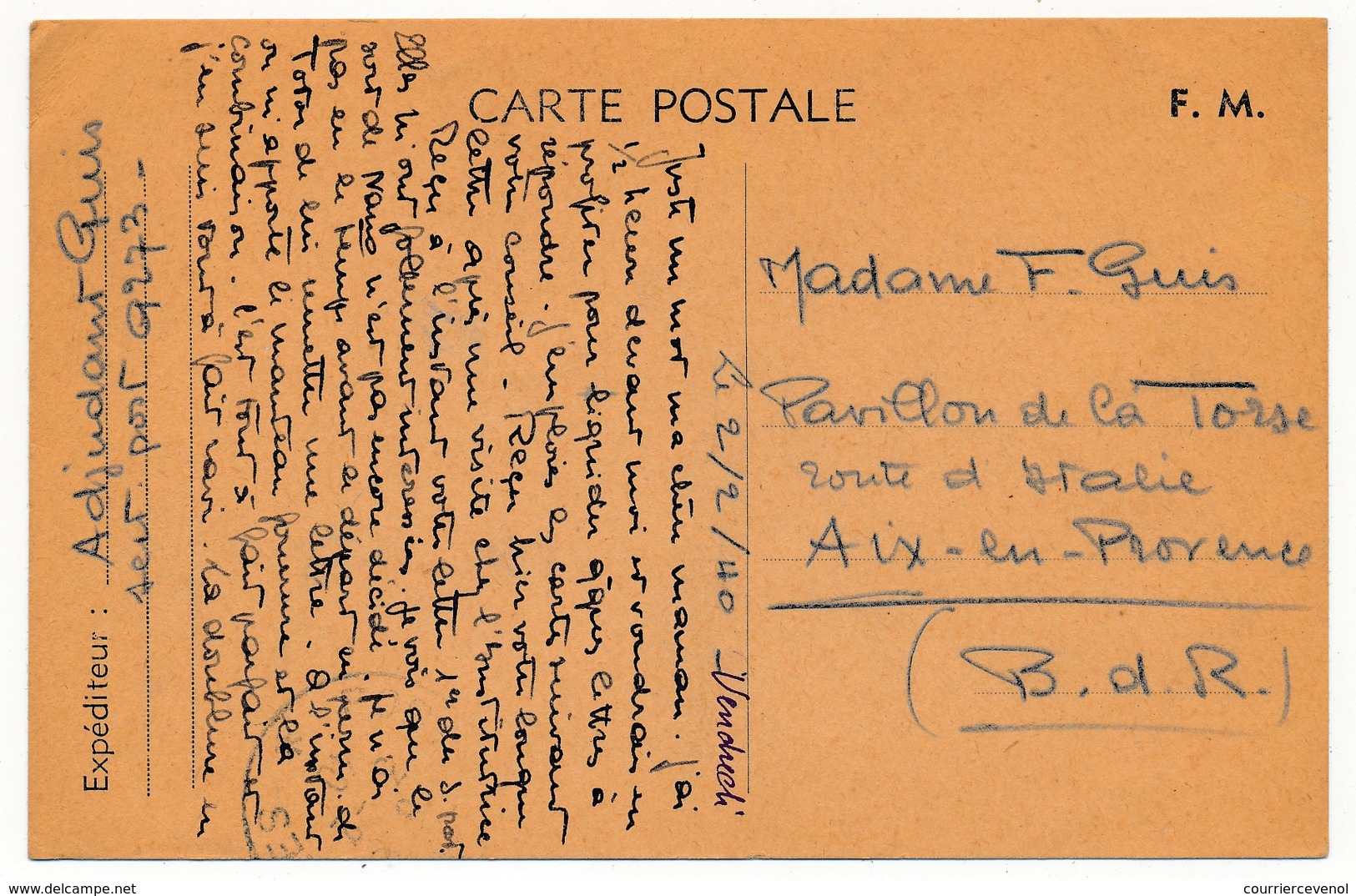 2 Cartes Postales De Franchise Militaire, édition Privée. - Briefe U. Dokumente
