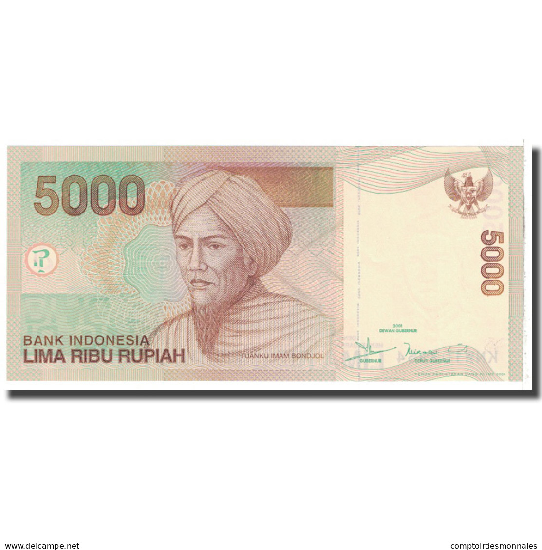 Billet, Indonésie, 5000 Rupiah, 2001, KM:142a, TTB+ - Indonesia
