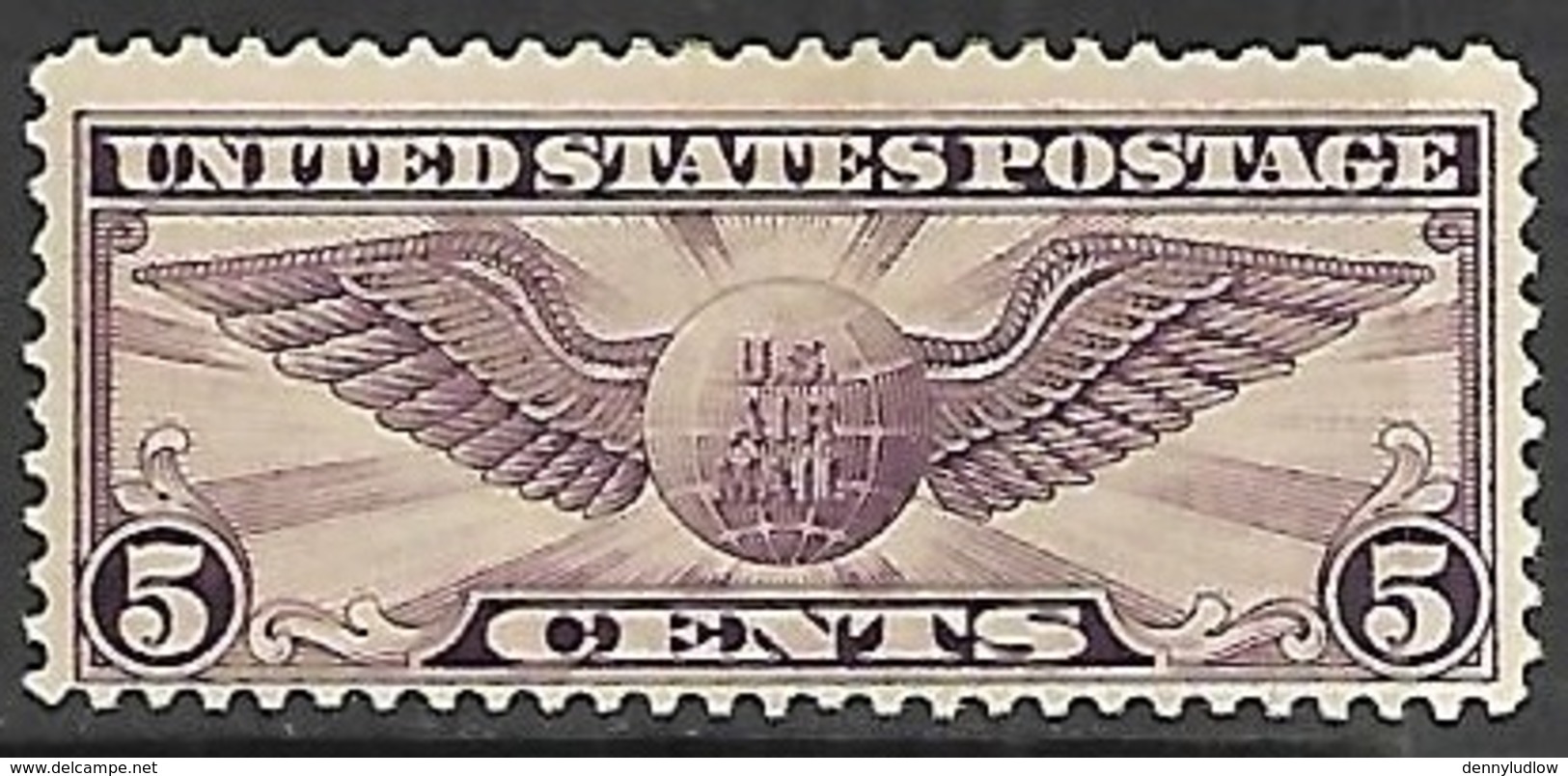 US    1930     Sc#C12    5c   Airmail  MH  2016 Scott Value $9.50 - 1b. 1918-1940 Unused