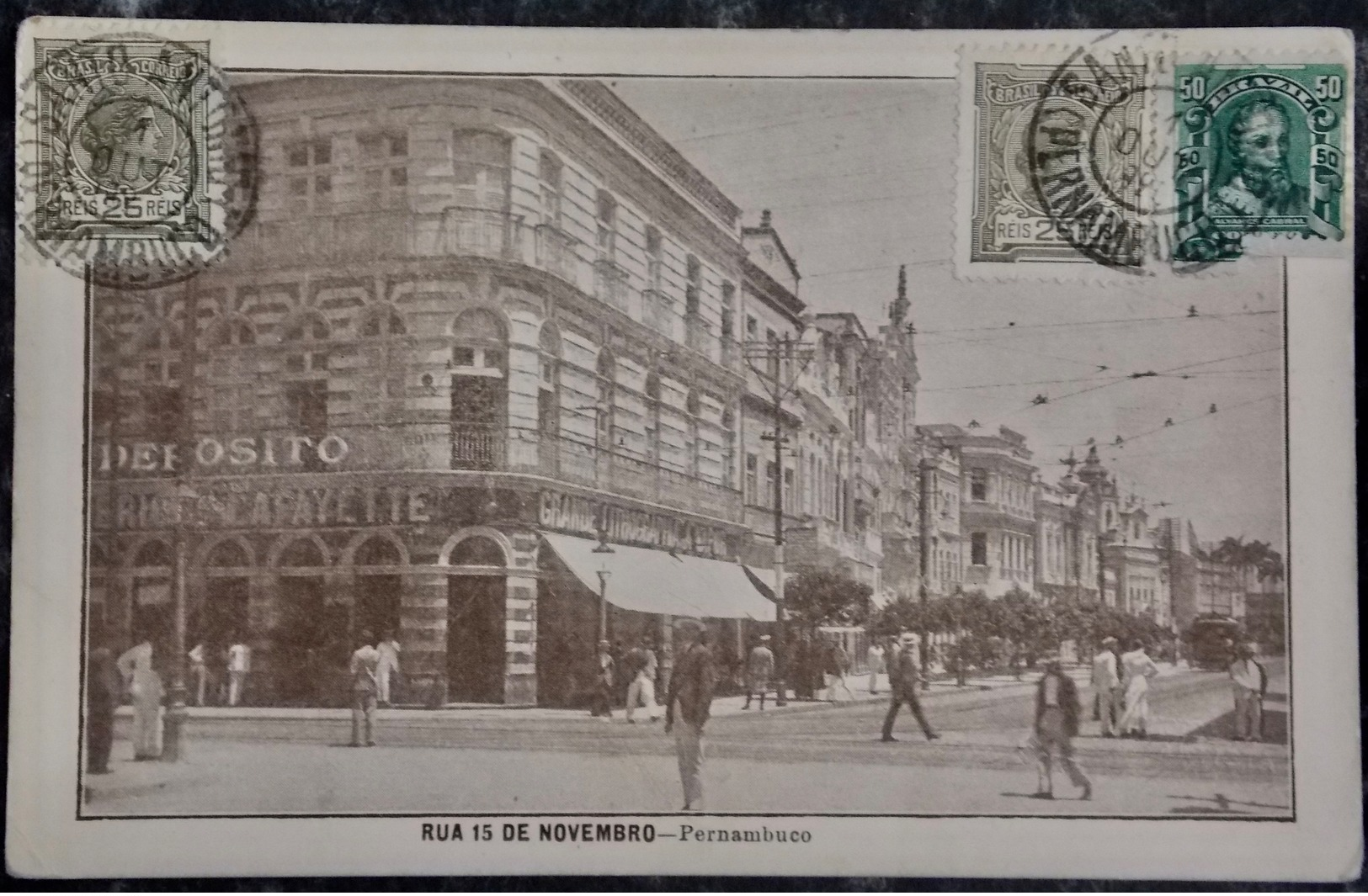 CPA Carte Postale Postcard Brazil Brasil - PERNAMBUCO Galeries Lafayette - Animated - Shop Fronts - Altri