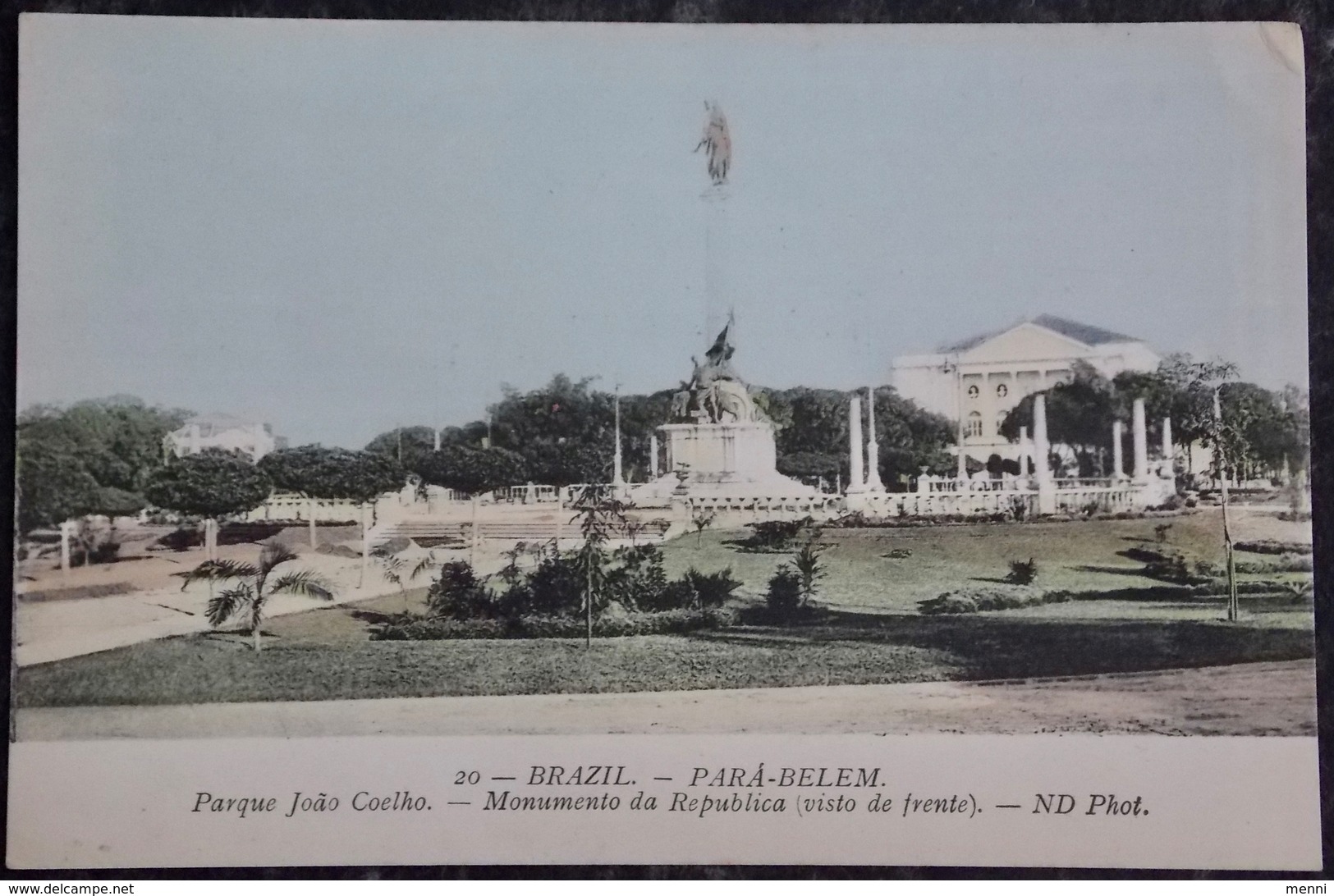 CPA Postcard Brazil Brasil - PARA BELEM - Parque Joao Coelho - Monumento Da Republica - Belém