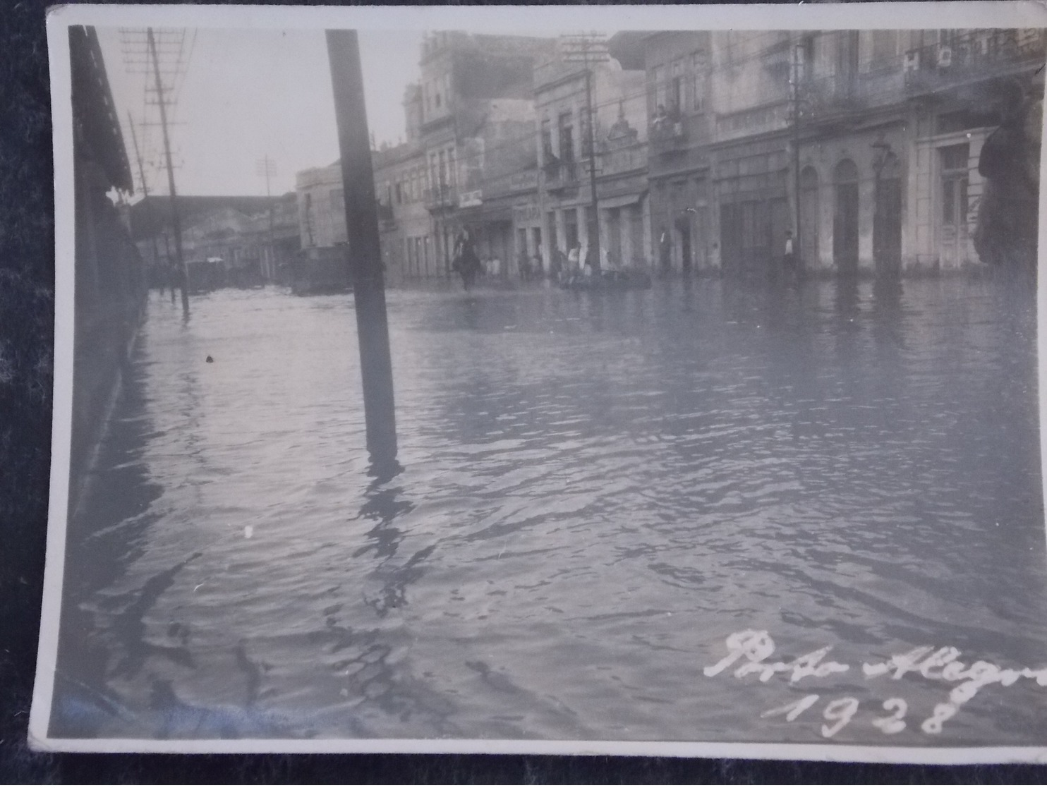 CPA Postcard Brazil Brasil - PORTO ALEGRE Real Photo - Flooding 1928 - 10.5x8cm - Porto Alegre