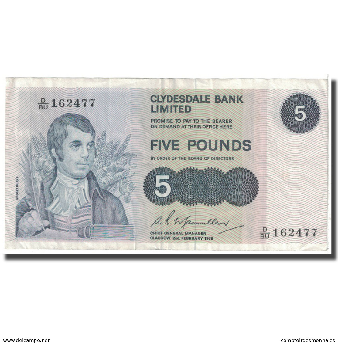 Billet, Scotland, 5 Pounds, 1976, 1976-02-02, KM:205c, TTB - 5 Pounds