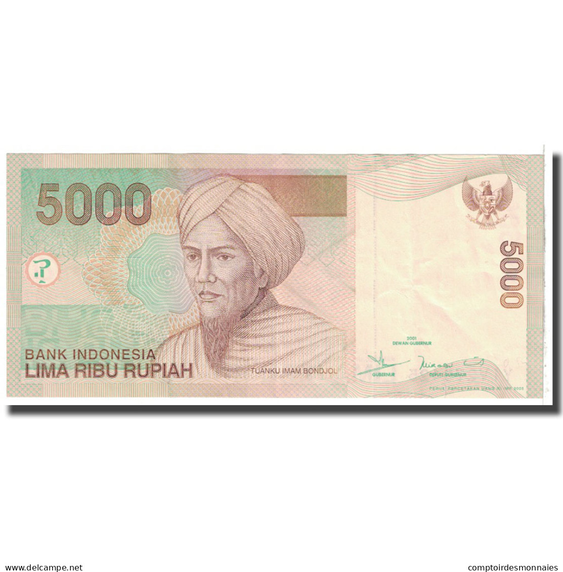 Billet, Indonésie, 5000 Rupiah, 2001, KM:142a, TTB+ - Indonesia